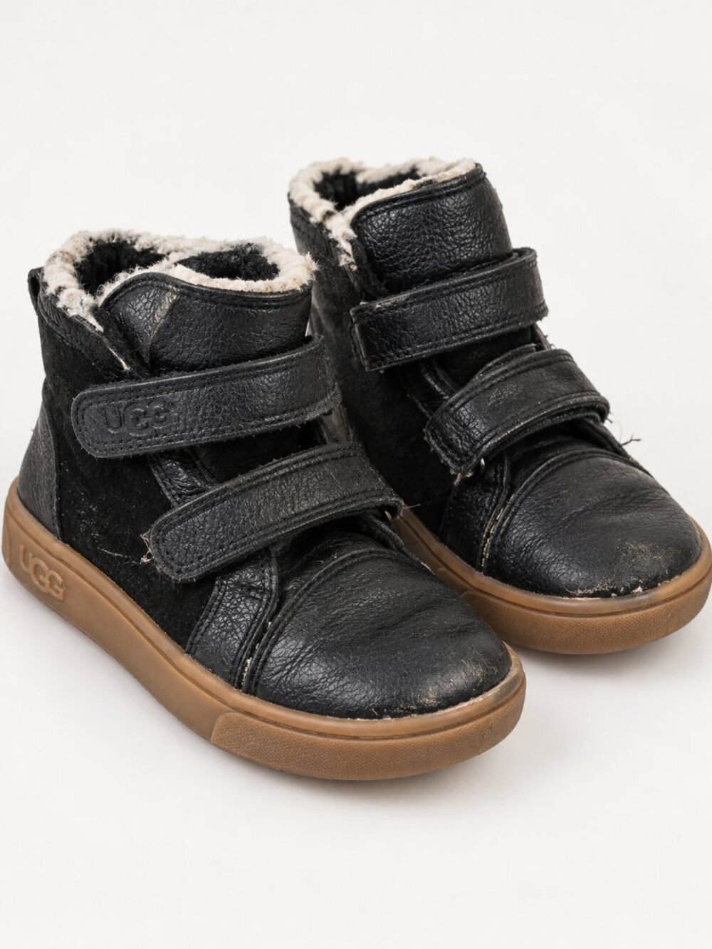 UGG Black Toddler High Top Shoes Size 7 Double Strap